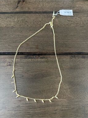 Kendra Scott Gold Spike Chain Choker Necklace